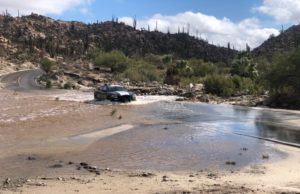 En el transcurso de la mañana se normalizó el tránsito en el vado de Cataviña