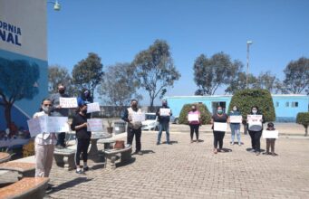 Protestan en la UPN de Ensenada, se oponen al despojo de terrenos