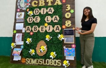 Triunfan dos estudiantes del CBTA 308 en concurso estatal “Mis Amigas las Abejas”