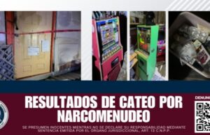 Asegura FGE máquinas tragamonedas, droga e inmueble tras cateo en Ensenada