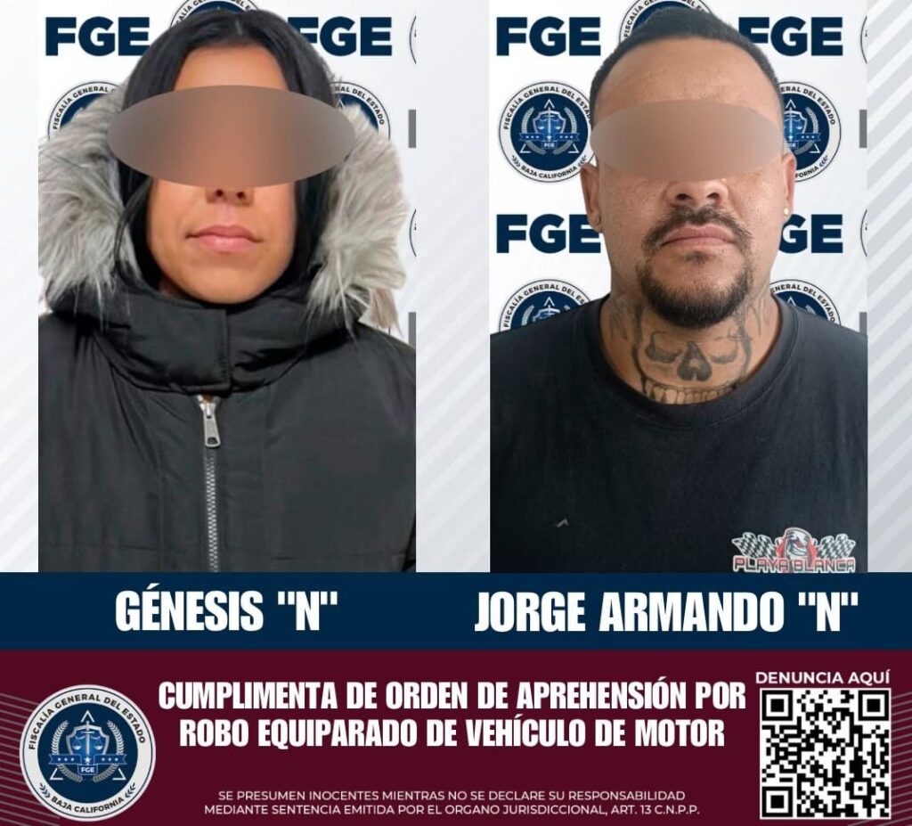 Aprehende FGE a dos personas por robo equiparado de vehículo de motor ...