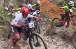 Joven de San Quintín sufre accidente tras lluvias en pista de la Olimpiada Nacional 2025 en Tlaxcala