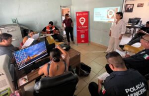 Capacitan a Policías Municipales sobre los Puntos Naranja en el sur de San Quintín