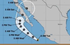 Tormenta tropical «Lorena» traería lluvias en el extremo sur de San Quintín