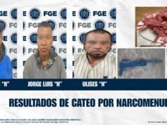 Detiene FGE a tres con drogas y un arma tras cateo en San Quintín