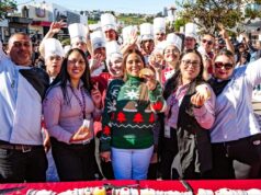 Comparte Claudia Agatón Mega Rosca de Reyes de 500 metros en el corazón de Ensenada