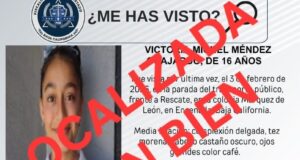 Confirma FGE localización de menor de Ensenada en Nuevo León