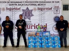Donan bebidas para voluntarios que participan en el operativo de Semana Santa en SQ
