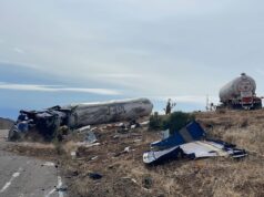 Volcadura de pipa de gas al sur de El Rosario