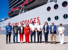 Celebra Claudia Agatón llegada del crucero Brilliant Lady a Baja California