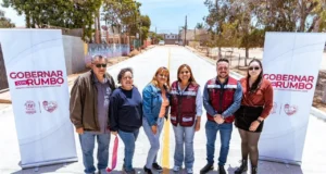 Entrega Claudia Agatón obra de pavimentación en Chapultepec II