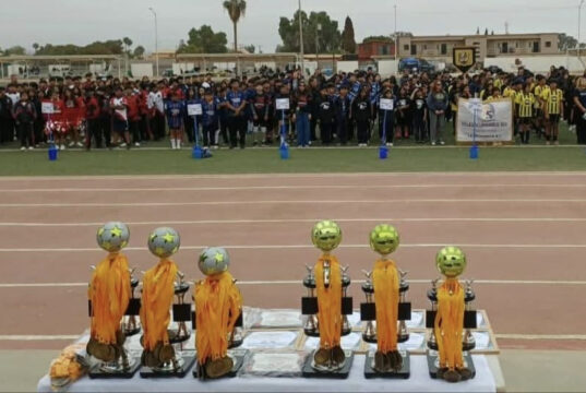 Celebran jornada de Encuentros Deportivos de Telesecundarias en San Quintín