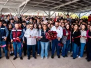 Inaugura Claudia Agatón la techumbre escolar más grande en la historia de Ensenada