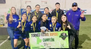 Participa PES BC en torneo deportivo en el campo de La Cali en San Quintín