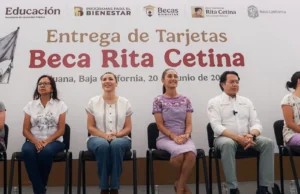 Encabezan Claudia Sheinbaum y Marina del Pilar entrega de apoyos educativos en Tijuana