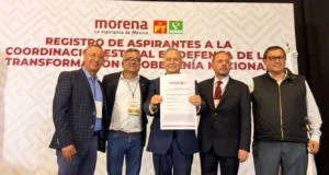 Unidad, orden y mano dura, promete Castro Trenti en su registro como aspirante a la coordinación estatal de Morena