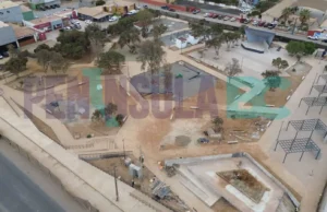 Persiste retraso en remodelación del parque Braulio Maldonado en San Quintín