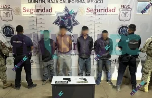 Protagonizan persecución tras reporte de sujetos armados en bar de San Quintín