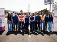 Supervisa Claudia Agatón obras de rehabilitación vial en Ensenada