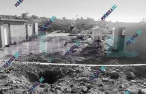 Localizan restos óseos enterrados entre las tumbas de panteón en San Quintín