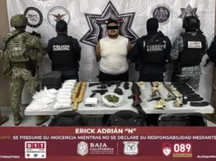 Detienen a «El Pepón» con armas, equipo táctico y drogas en Ensenada