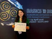 Egresada del CICESE triunfa en congreso europeo por estudio de aminoácidos en delfín común