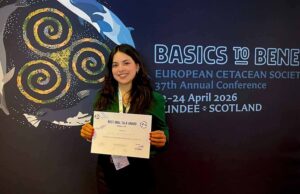 Egresada del CICESE triunfa en congreso europeo por estudio de aminoácidos en delfín común
