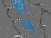 Pronostican probabilidad de chubascos y actividad eléctrica en Baja California