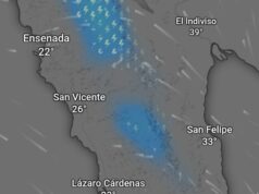 Pronostican probabilidad de chubascos y actividad eléctrica en Baja California