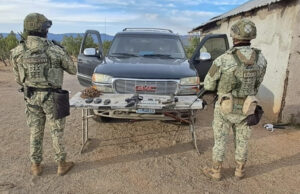 Aseguran armamento y vehículos en ejido de Ensenada