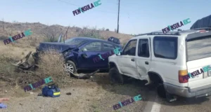Muere conductor tras choque cerca del ejido Héroes de Independencia en Ensenada