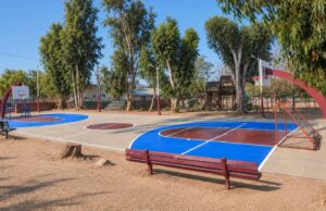 Rehabilitan cancha deportiva en San Antonio de las Minas