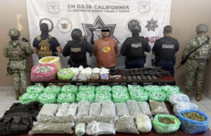 Detienen al «Negro Pimentel» con más de 50 mil dosis de droga y armas en Maneadero