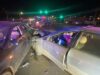 Joven ebrio impacta patrulla y vehículo durante filtro de alcoholimetría en San Quintín